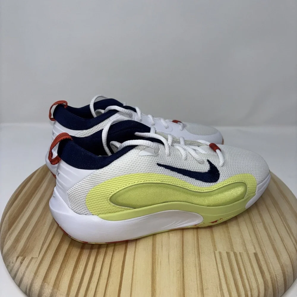 Nike IsoFly GS 'White Limelight Midnight Navy' HJ3866-100 Kids Sz6Y